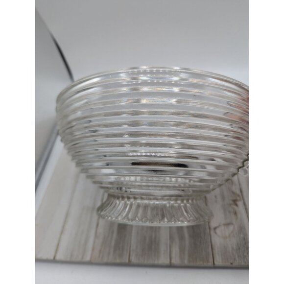 Manhattan Park Avenue 9” Large Footed Fruit Serving Service Bowl Anchor Hocking - Picture 6 of 7